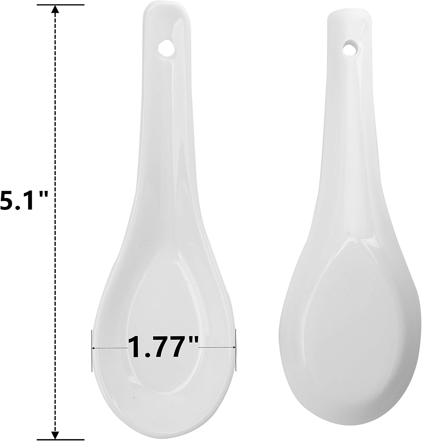 Yopay 24 Pack Soup Spoon Ceramic Asian Ramen Spoons  5 Inch Small White Porcelain Spoons  Dessert Spoon for Kids Adults Appetizer Wonton Dumpling Miso Pho Macaron  Dishwasher Safe  Oven Safe